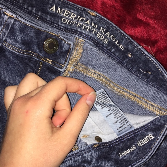 American eagle blue jeans size 0R - Picture 3 of 3
